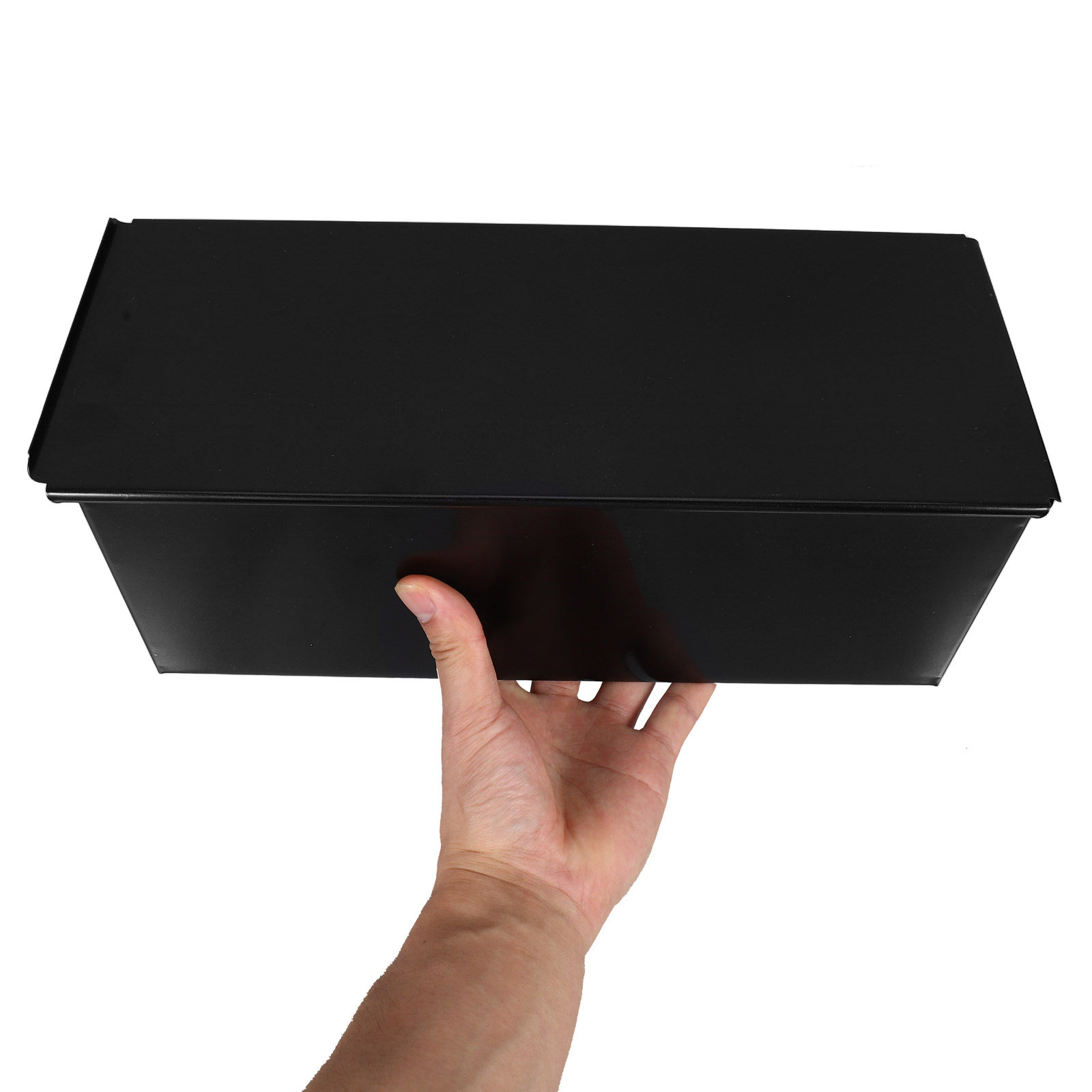 Kitchen Oven Baking Pans - ถาดอบขนมปังสีดำ 1 ชิ้น พร้อมฝาปิด แบบไม่ติดกระทะ สำหรับอบขนมปังทรงสี่เหลี่ยม