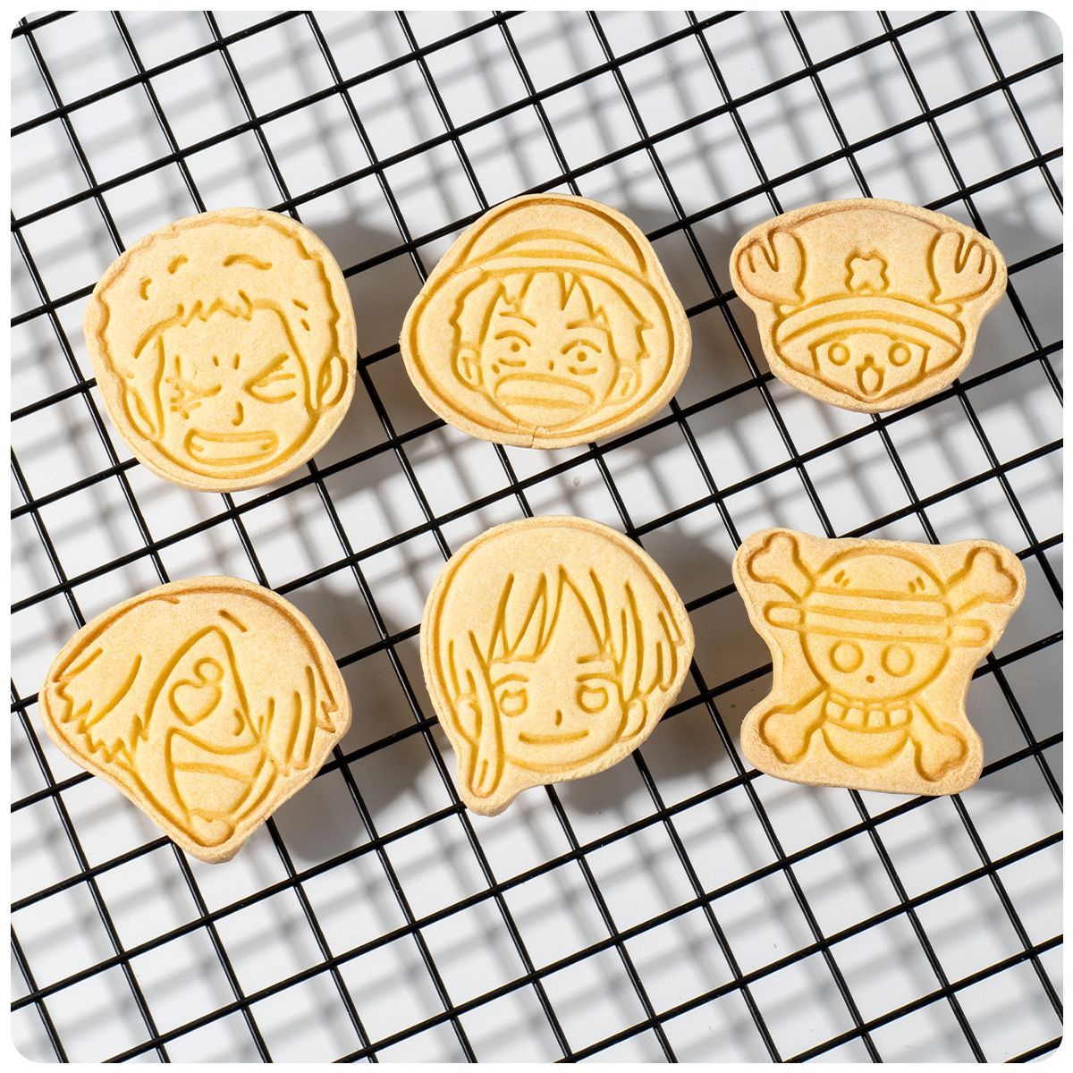 Kitchen Baking Gifts - ชุดพิมพ์คุกกี้อนิเมะวันพีซ ลูฟี่ โซโร อุซป ซันจิ แม่พิมพ์คุกกี้ฟองดอง