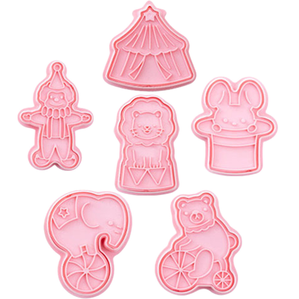 Baking Kitchen Kids - ชุดแม่พิมพ์คุกกี้พลาสติก 6 ชิ้น ลายวงกลม สำหรับทำขนม ฟองดองท์
