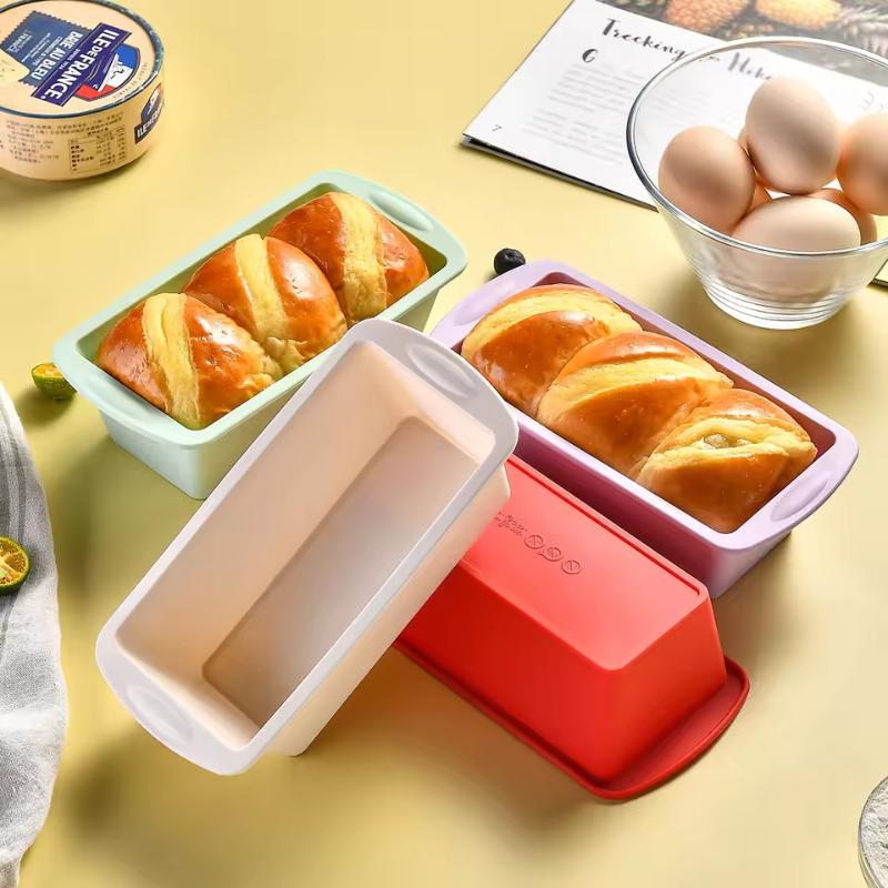 Kitchen Baking Pan - แม่พิมพ์ซิลิโคนรูปสี่เหลี่ยมผืนผ้าสำหรับใช้ในครัวเรือน 1/4 ชิ้น แม่พิมพ์ขนมปังปิ้ง แม่พิมพ์ขนมอีสเตอร์ อุปกรณ์ทำขนม