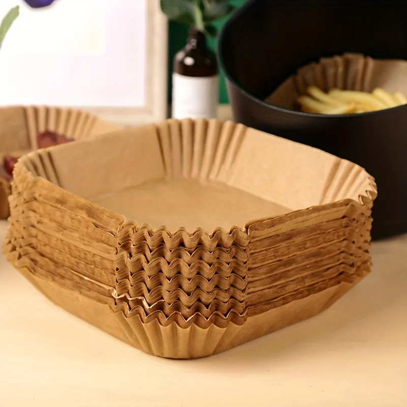 Kitchen Paper For Baking - 30/50 Pack Air Fryer กระดาษซิลิโคนสแควร์กระดาษเบเกอรี่เหมาะสําหรับ Air