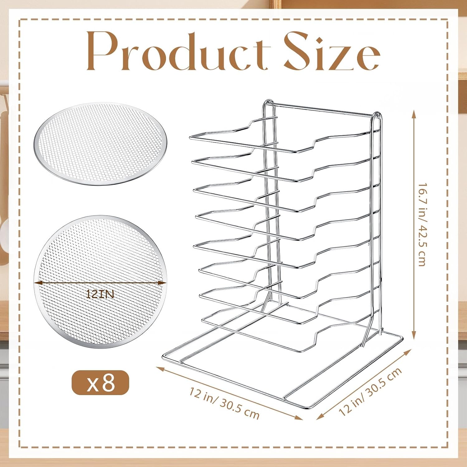 ชั้นวางพิซซ่า 8 ชั้น พร้อมถาดอ - Kitchen Baking Pan บทวิจารณ์และราคา