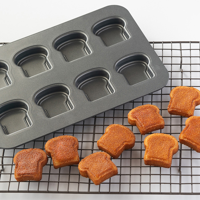 8 Cavity Toast ขนมปังรูปแบบเหล - Kitchen Baking Pan บทวิจารณ์และราคา