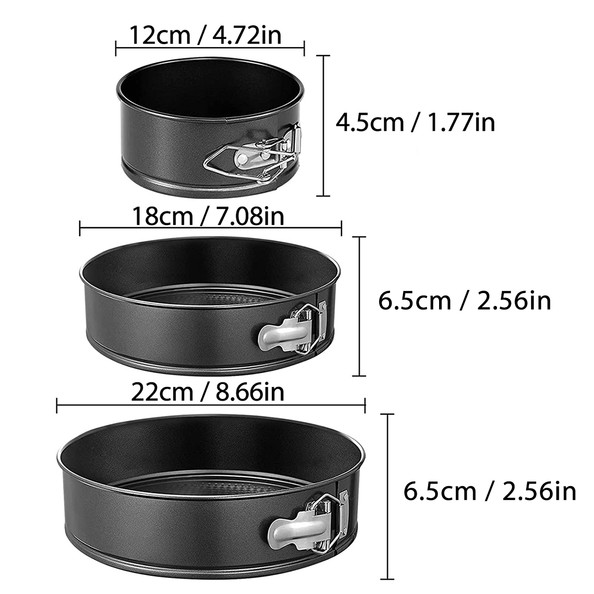 1 PC, 3 PCS เค้กชุดกระทะ, รอบ  - Kitchen Baking Pan บทวิจารณ์และราคา