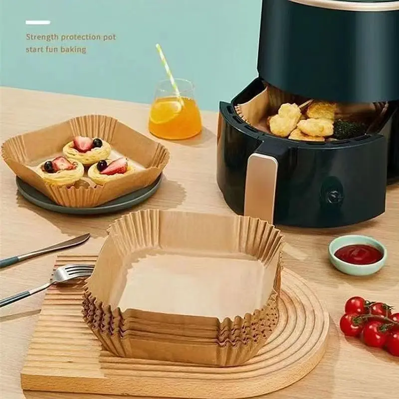 50/100PCS Air Fryer กระดาษพิเศ - Kitchen Paper For Baking บทวิจารณ์และราคา