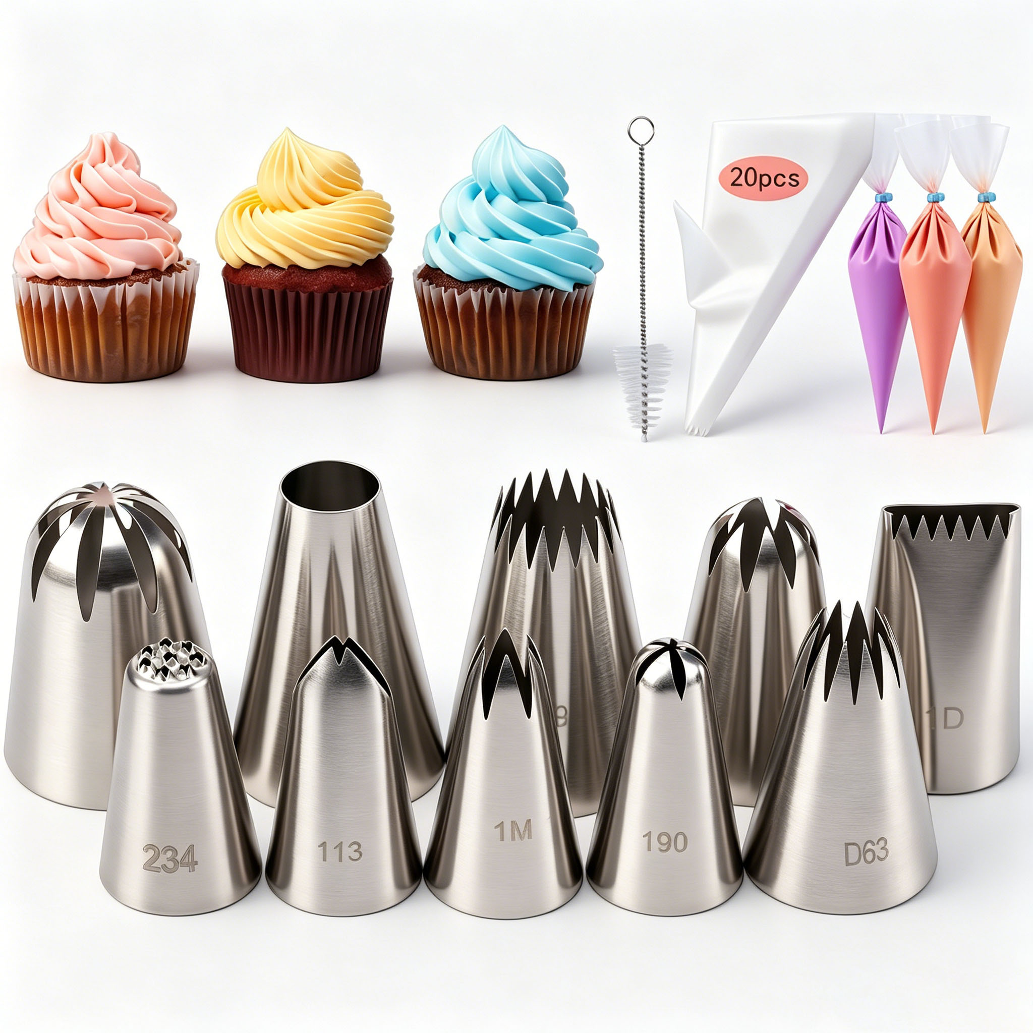 ชุดหัวบีบเค้ก 31 ชิ้น ทำจากสแต - Piping Bag Disposable บทวิจารณ์และราคา