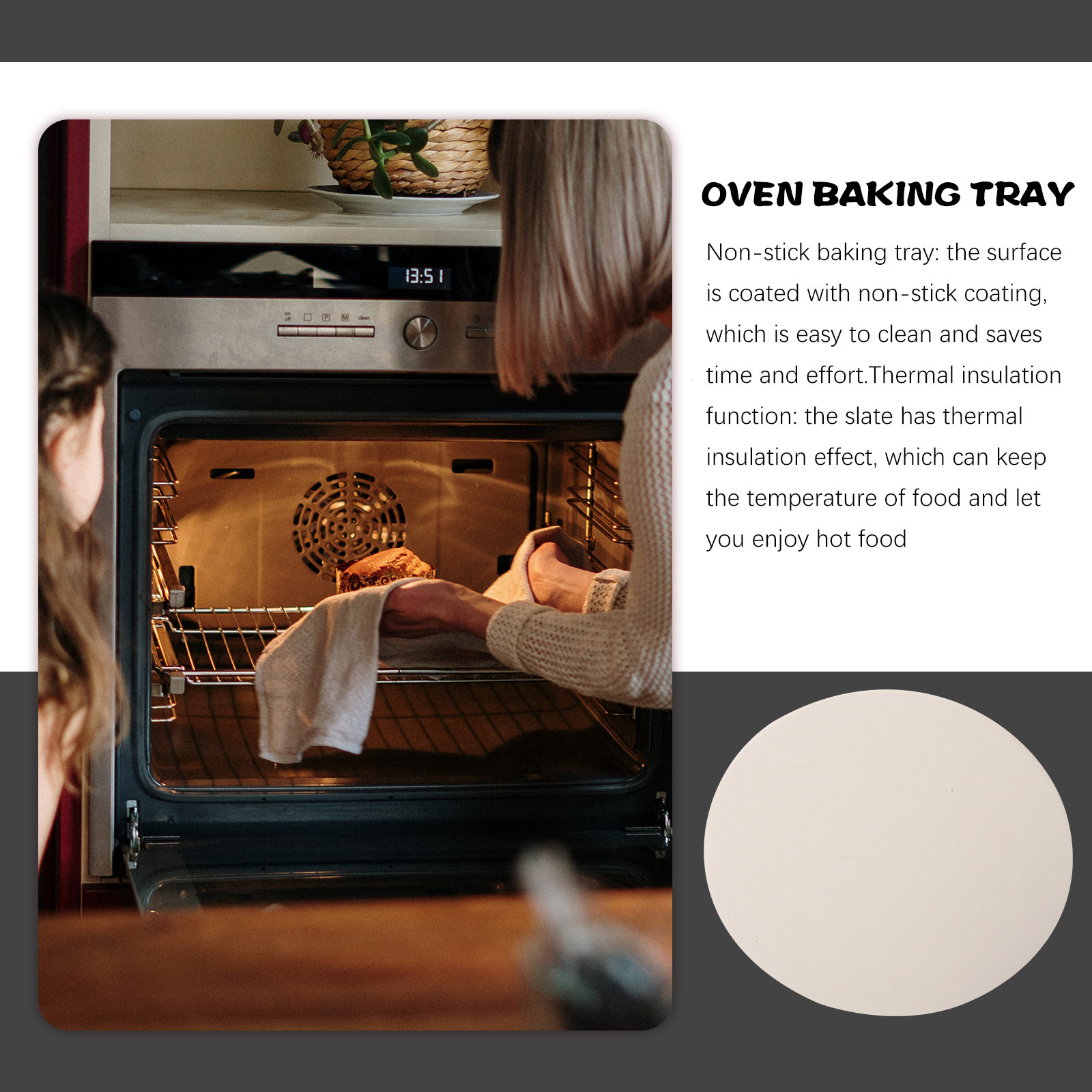 ถาดพิซซ่าทรงกลมสำหรับงานหนักทำ - Kitchen Oven Baking Pans บทวิจารณ์และราคา