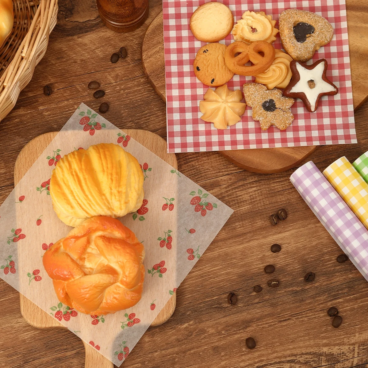 50 ชิ้น Oilproof กระดาษห่อสําห - Kitchen Baking Gifts บทวิจารณ์และราคา