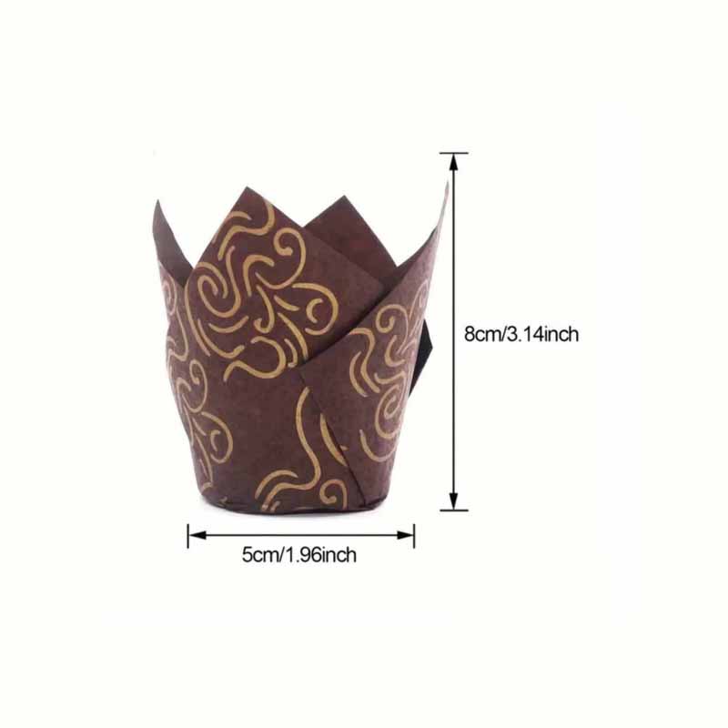 ถ้วยกระดาษเค้กทิวลิป 50 ชิ้น/1 - Kitchen Paper For Baking บทวิจารณ์และราคา