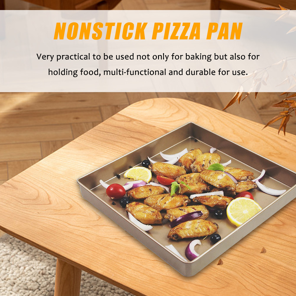 ถาดอบพิซซ่าทรงสี่เหลี่ยม เคลือ - Kitchen Baking Pan บทวิจารณ์และราคา