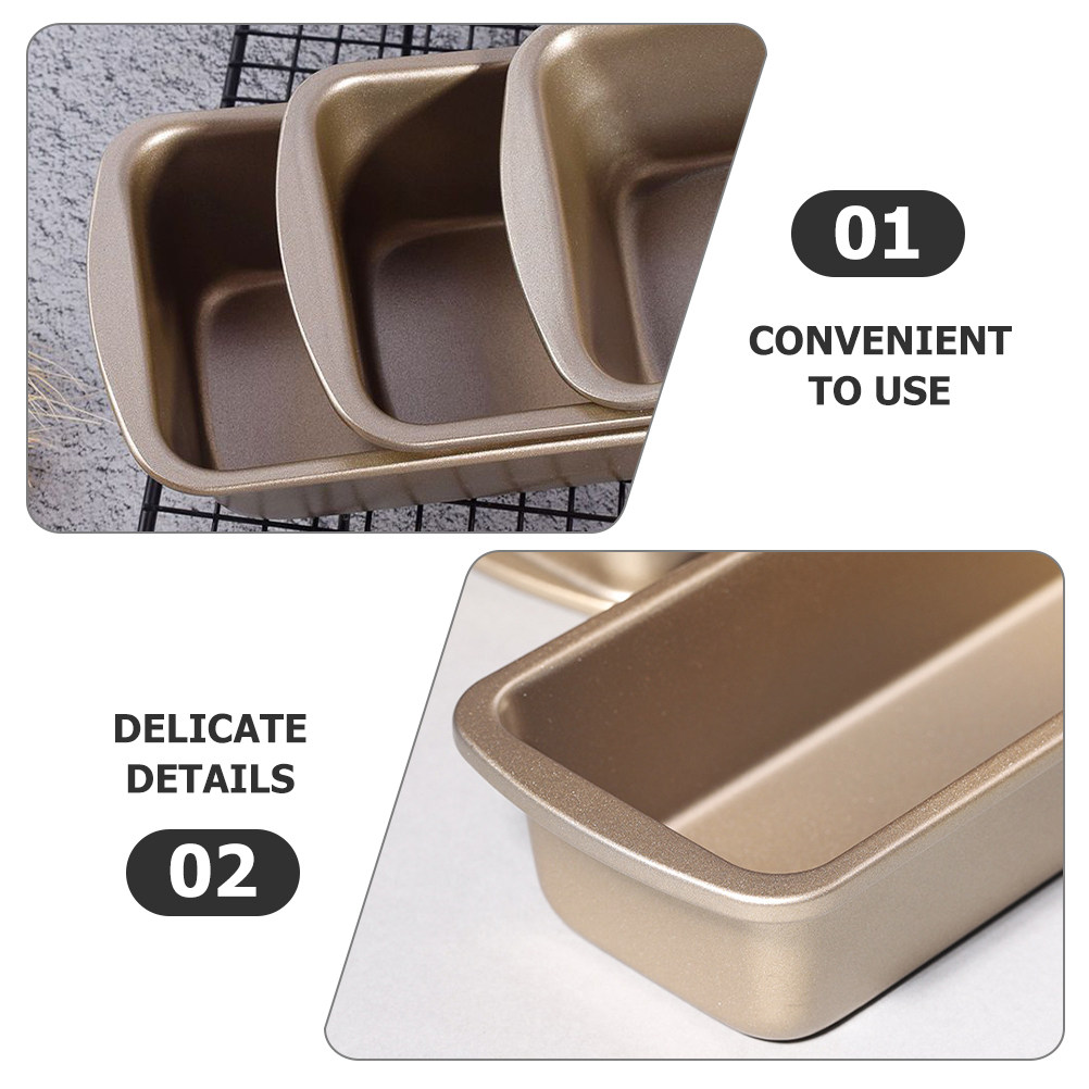 ถาดอบขนมปังทรงสี่เหลี่ยม 3 ชิ้ - Kitchen Baking Pan บทวิจารณ์และราคา