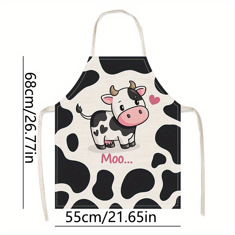 ผ้ากันเปื้อนลายวัวการ์ตูนน่ารั - Baking Kitchen Kids บทวิจารณ์และราคา