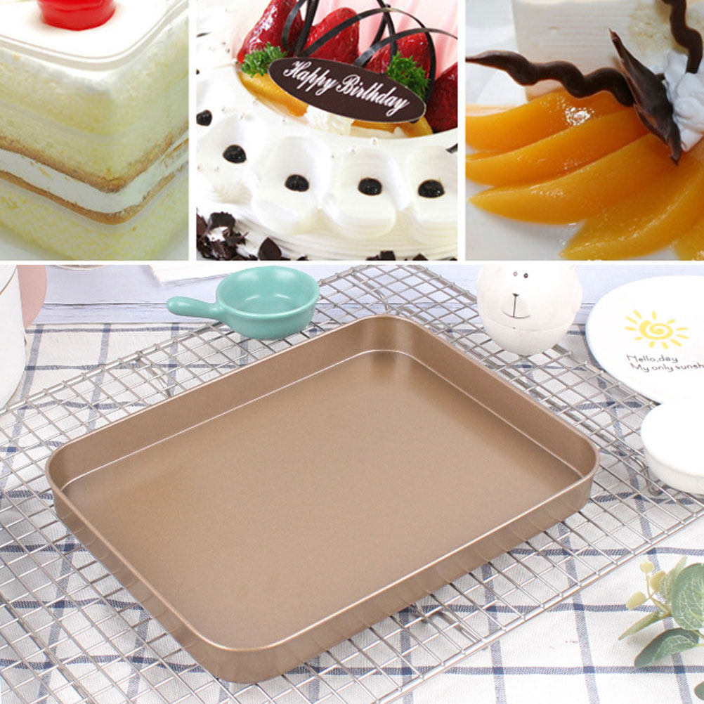ถาดอบเค้กสี่เหลี่ยมผืนผ้าเหล็ก - Kitchen Oven Baking Pans บทวิจารณ์และราคา
