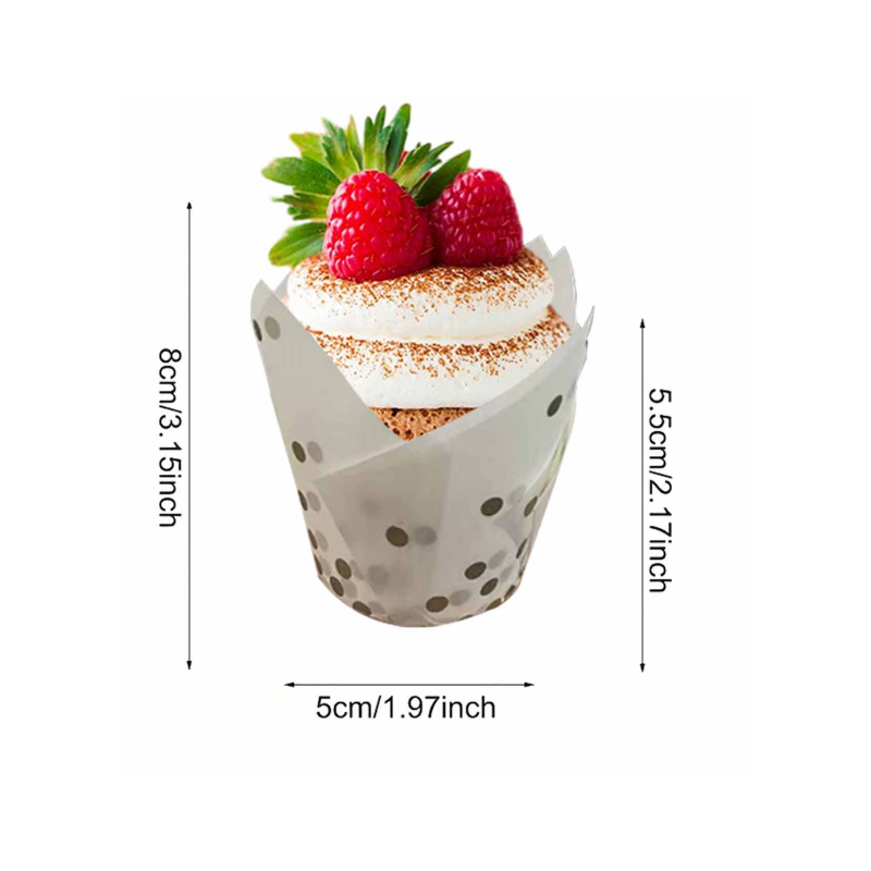 50 ชิ้น/100 ชิ้น ถ้วยเค้กลายดอ - Kitchen Paper For Baking บทวิจารณ์และราคา
